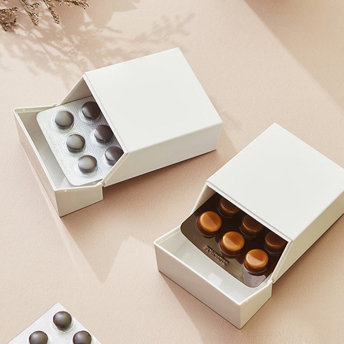 Flip-top small item storage box Desktop mini storage box Debris band-aid rubber band small clip organization box