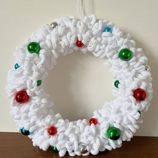 Cross-Border Christmas Christmas Ball Plush Thread Garland Christmas Door Decoration Door Pendant