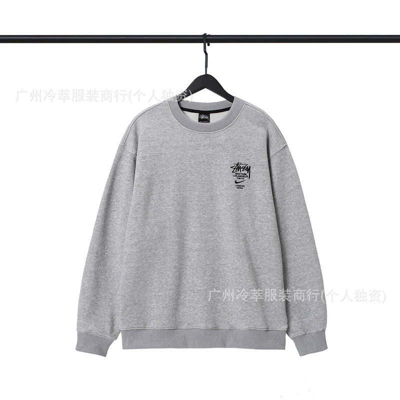 24现货跨境欧美外贸S字母联名系列刺绣宽松简约加绒套装代发|undefined