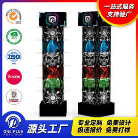 黑色双面挂钩纸展示架可承重5kg产品硬纸板环保纸货架促销