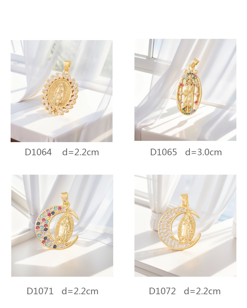 Copper Material Color Block Pattern 1 Piece Copper Rhinestones Color Block Pendant