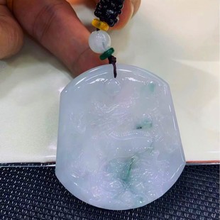 Natural Jadeite A-Grade Kirin Pendant with Exquisite Craftsmanship, Gift for Male and Female Friends, Guardian Deity, Factory Wholesale