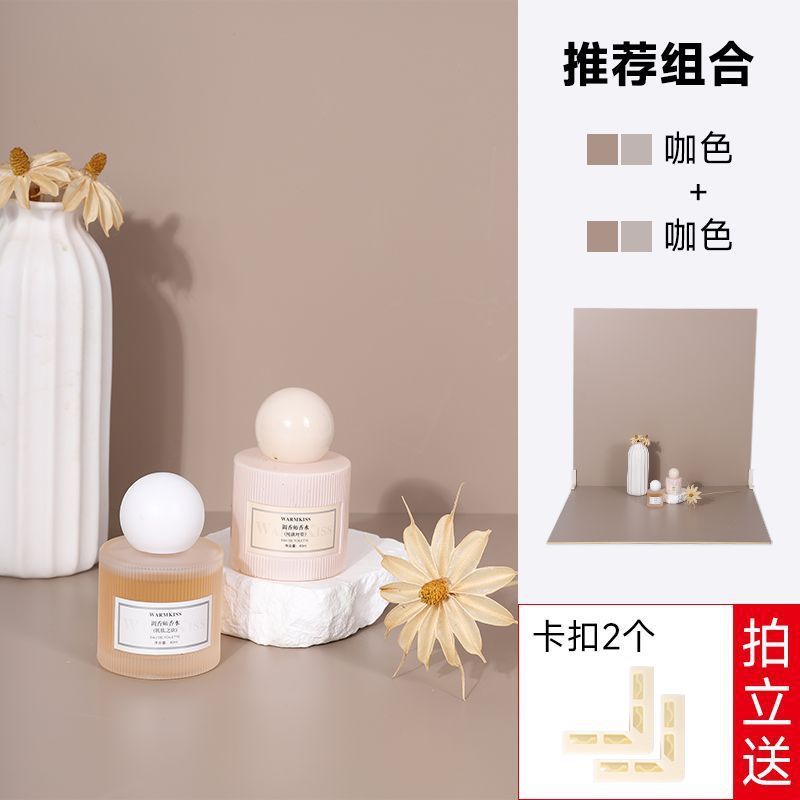 拍照背景板化妆品静物蛋糕美食摄影摆拍道具PVC直播桌面背景板|undefined