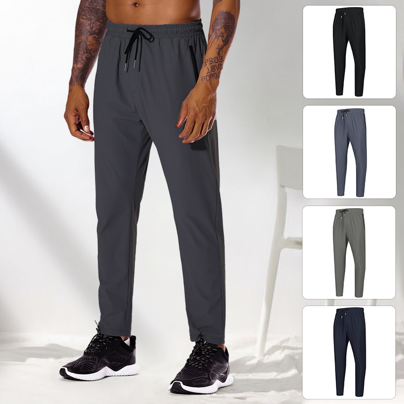 Kühlende Laufhose für Herren – Jogginghose aus 80 % Nylon und 20 % Elasthan-Eisseide für sommerliche Workouts – extrem atmungsaktiv und schnelltrocknend (Größen M–XXXL)_voghion.com