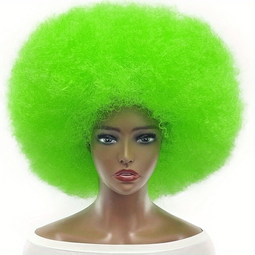 Mu Fei super explosión cabeza payaso fan peluca cubierta peluca esponjosa decoración cosplay peluca de baile