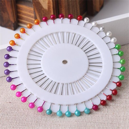 Fixed jewelry decoration 38mm color pearl needle positioning pin bouquet decorative pin small flower-shaped bead needle