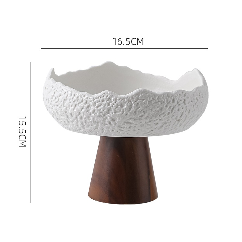 Tacos de ensalada de frutas de cerámica creativa platos fríos platos de pies altos platos de comida occidental platos de forma especial platos de hotel de alta calidad al por mayor transfronterizos