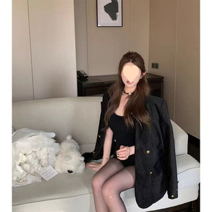 2025 New Autum Blazer Women's Maillard Design High-End Elegant Fashionable Loose Suit Top