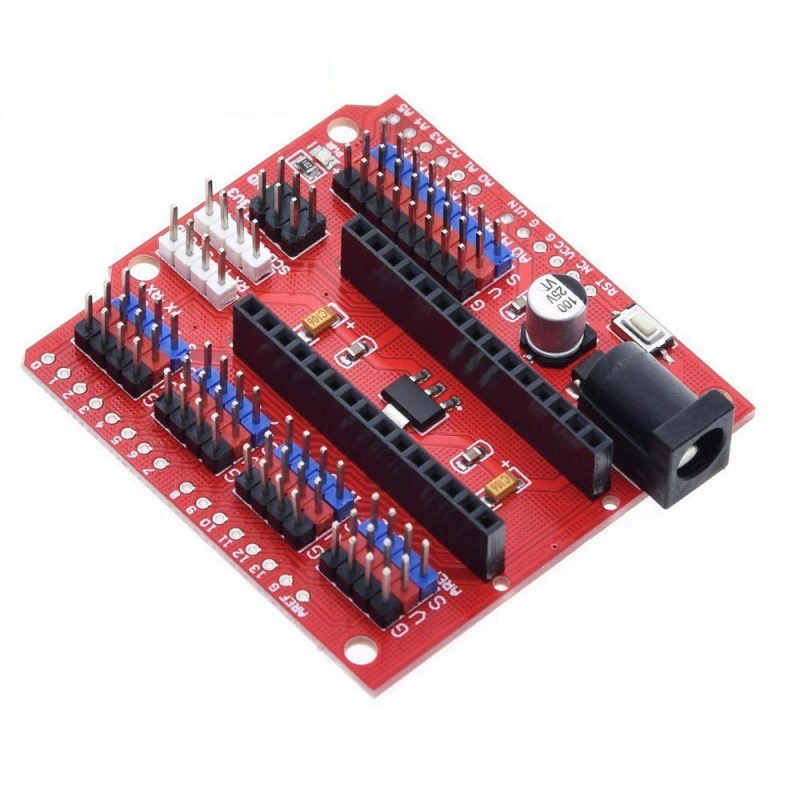 Совместимая с UNO/NANO многократная расширительная плата, вынос питания I2C и штекер DC
