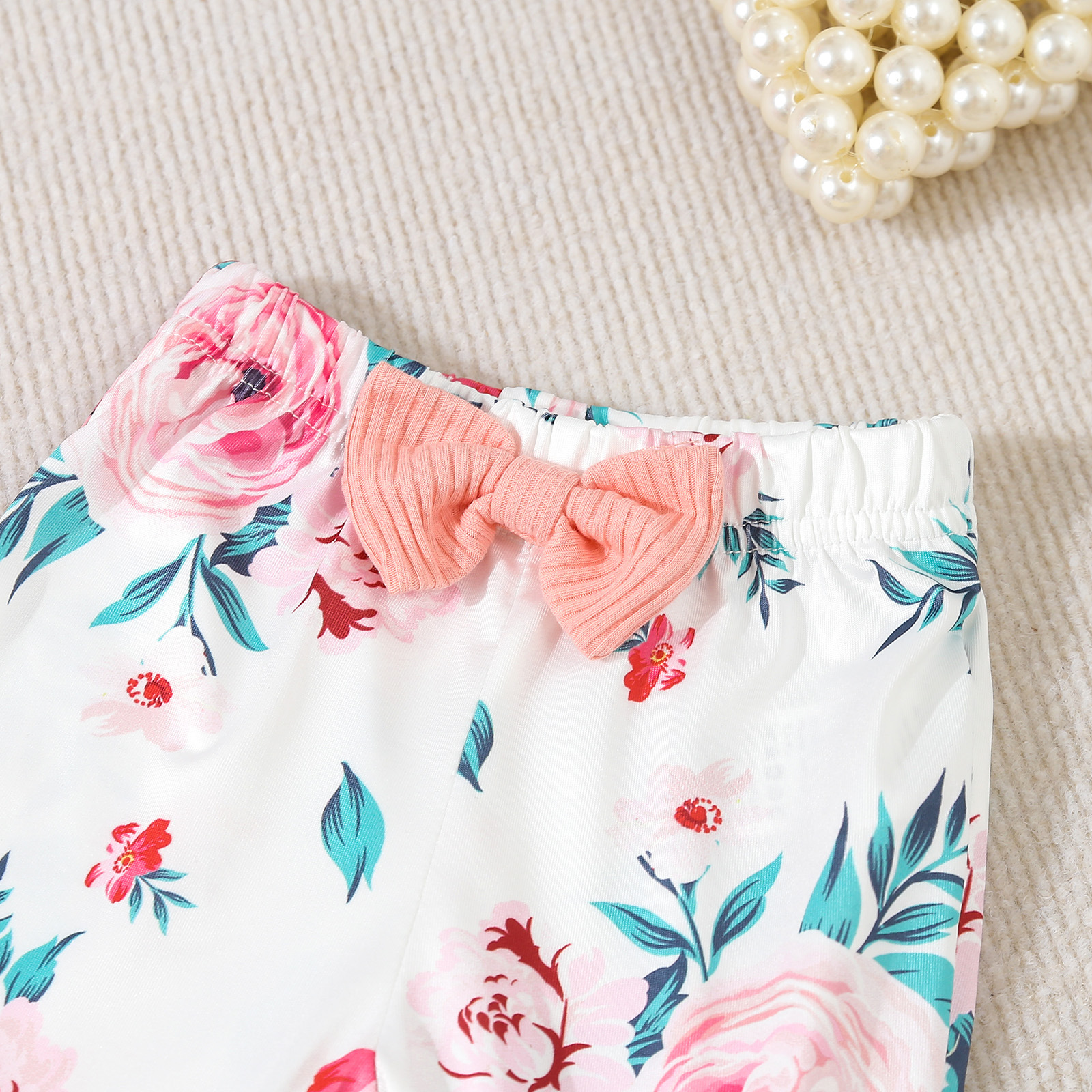 Baby oneie children' clothing, long crawling clothe for infant and young children, two-piece et of bell bottom_voghion.com