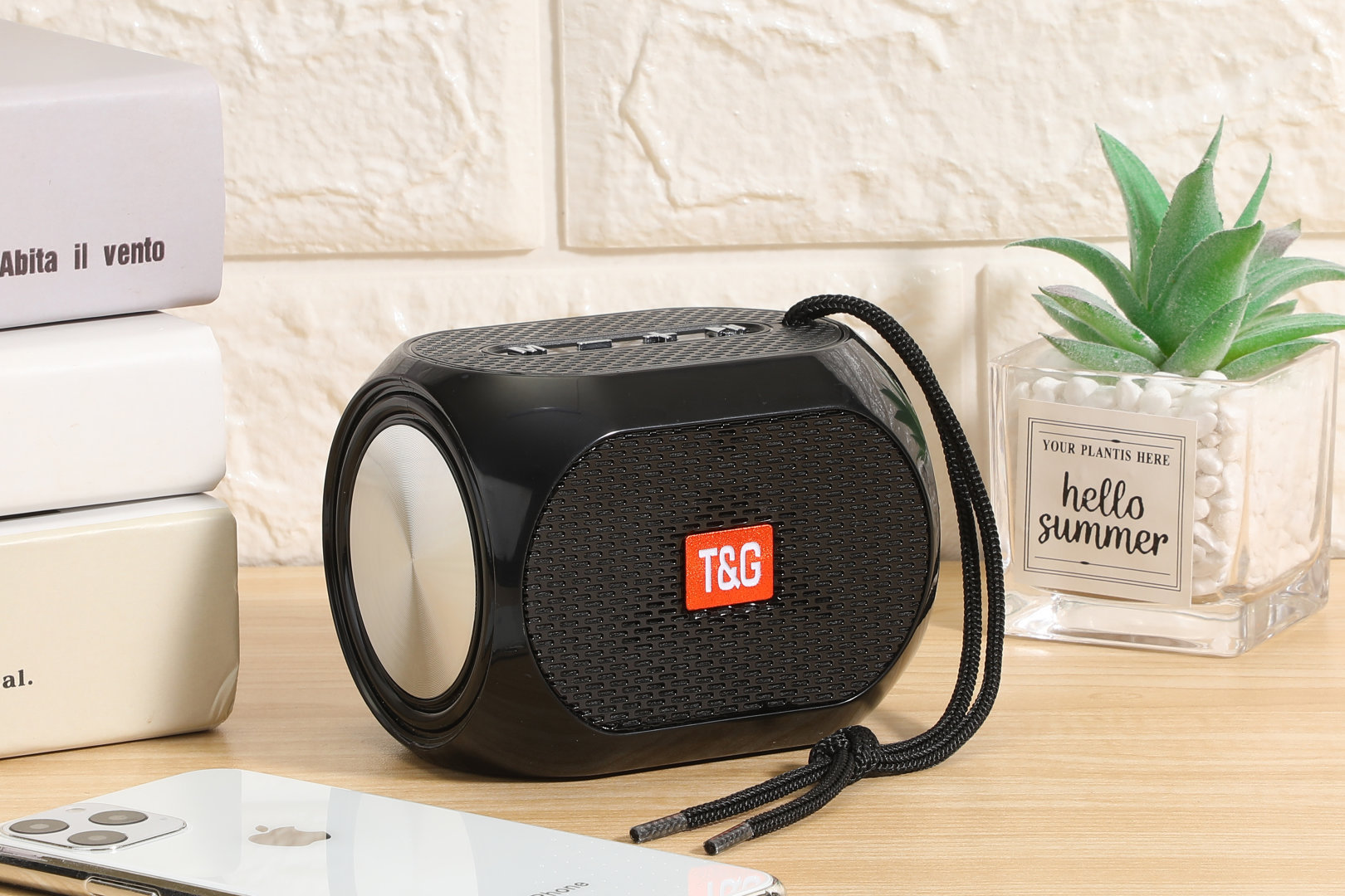 TG196 al aire libre a prueba de agua doble membrana subwoofer de alta calidad de sonido tarjeta portátil USB altavoz Bluetooth