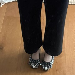 シープスキンバージョン~ニッチリベットリボンメリージェーンシューズレディースヒョウ柄シューズソフトソールバレエシューズスクープシューズ