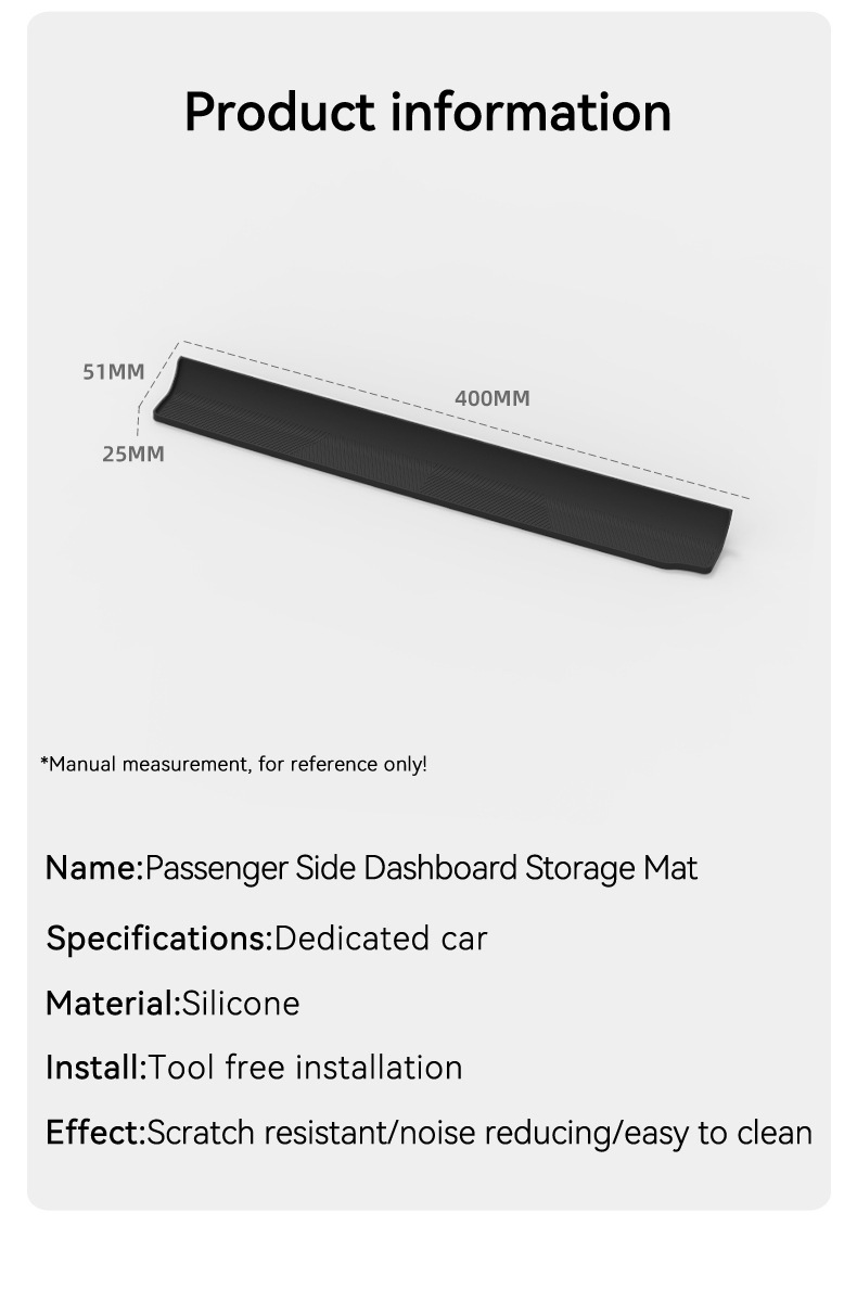 Suitable for 24-26 models of JAECOO J6 co-pilot dashboard storage mat ICAR 03 silicone protective anti-slip mat