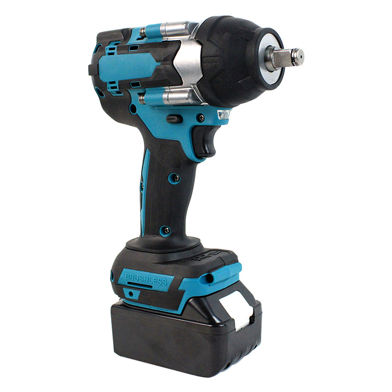 Llave eléctrica sin escobillas con batería de litio, llave de impacto eléctrica recargable de alto torque, herramienta de reparación automotriz de alta resistencia, llave eléctrica al por mayor