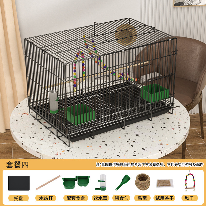 新しい鳥かご、新しいオウム生態ケージ、多層二層大型虎皮黒鳳ケージ、牡丹高級ヴィラケージ|undefined