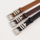 Women's New Top Layer Cowhide Leather Belt Slim Fit with Jeans Vintage Silver Buckle Leather Handmade Belt in stock