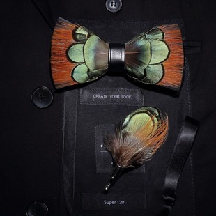 Xiqi Classy Handmade Feather Bows Wedding Export Groom Hosting Dj Commercial Performance Competition Bow Paper Box