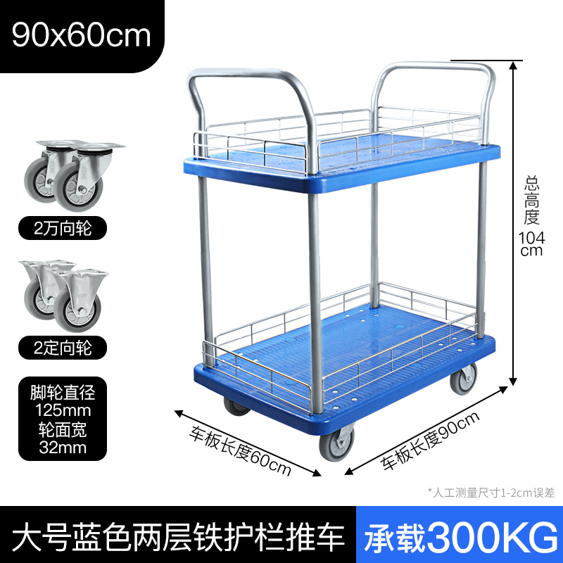 双层蓝色铁护栏90-60