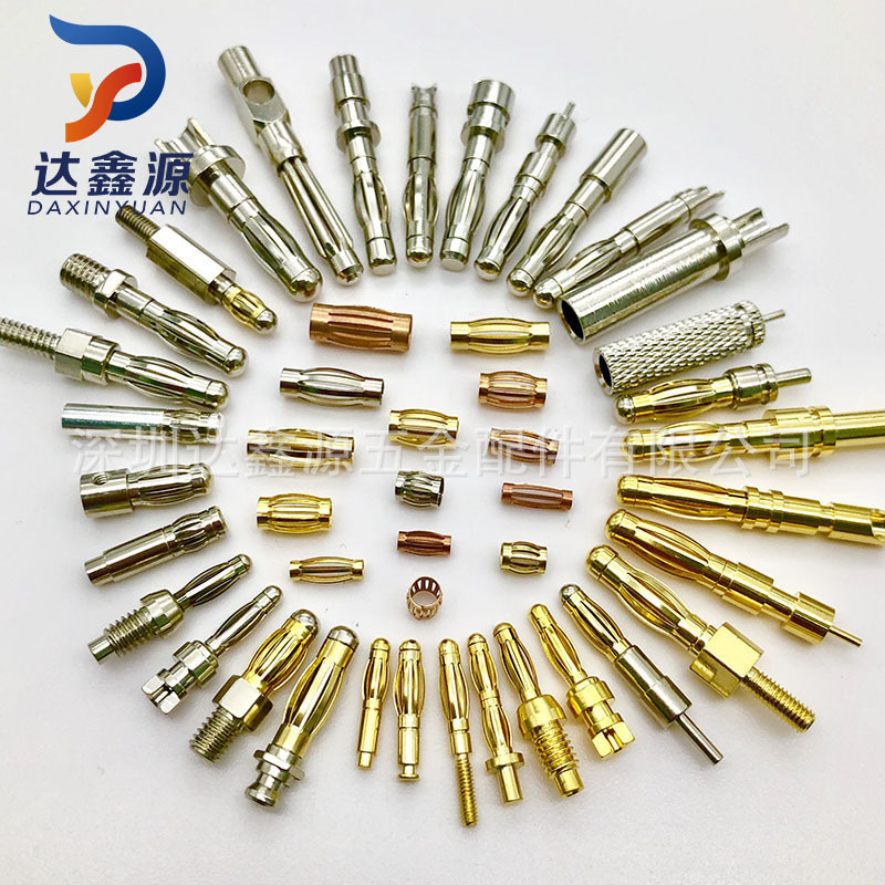达鑫源超级工厂灯笼鼓|冠簧螺柱铜柱香蕉插针公母铜针圆PIN端子|undefined