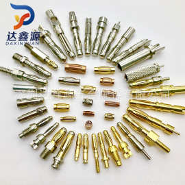 达鑫源超级工厂灯笼鼓|冠簧螺柱铜柱香蕉插针公母铜针圆PIN端子