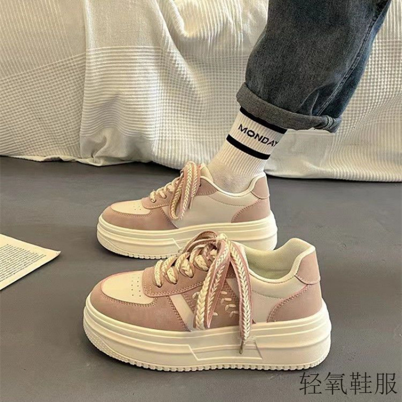 厚底小白鞋女春秋百搭ins潮板鞋2025新款小众休闲运动鞋直销工厂|undefined
