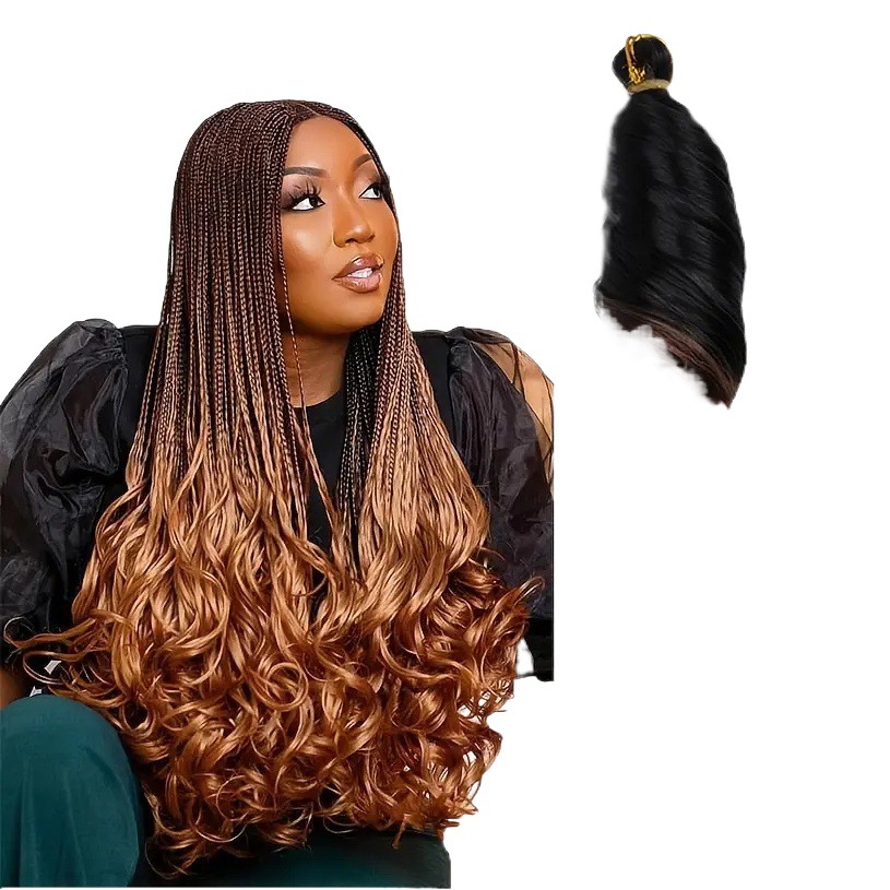 Fuentes transfronterizas europeas y americanas French loose wave tubo peluca curva fibra química 24 pulgadas 150g