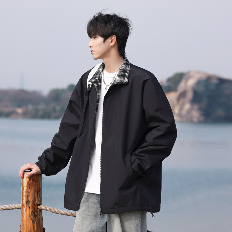 Plaid Lapel Jacket for Men, Spring and Autumn 2025 New Trendy Brand Hong Kong Style Casual Loose Workwear Couple Jacket Trendy Plaid Lapel Jacket for Men, Spring and Autumn 2025 New Trendy Brand Hong Kong Style Casual Loose Workwear Couple Jacket Trendy