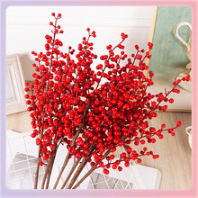 ✅红果发财果圣诞花束红果家居装饰摆件果子冬青果年宵花