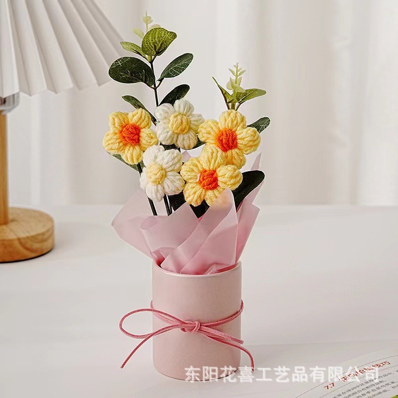 노란색 꽃 5개(핸드백+램프+카드)