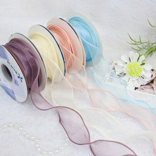 Plain fishtail gauze gauze ribbon flower bouquet wrapping paper decorative belt gift box gift box bow strap wholesale