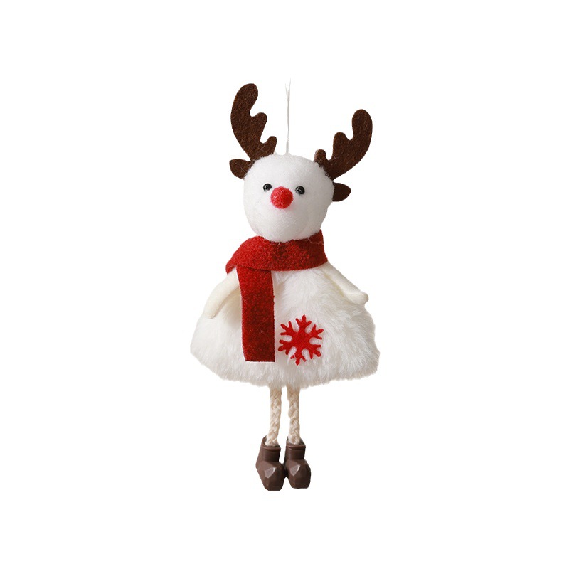 Nuevo ángel transfronterizo muñeca Santa ciervo decoración colgante tela de peluche colgante árbol de Navidad