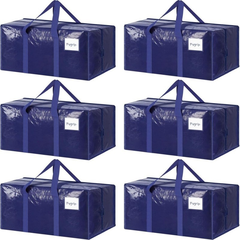 Comercio exterior bolsa de mudanza grande súper pesada nueva bolsa tejida pp bolsa de almacenamiento de ropa azul marino bolsa de almacenamiento portátil reforzada