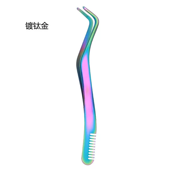 In-Stock Stainless Steel New Model Eyelash Applicator with Comb, False Eyelash Tweezers, Beauty Tool for Applying False Eyelashes