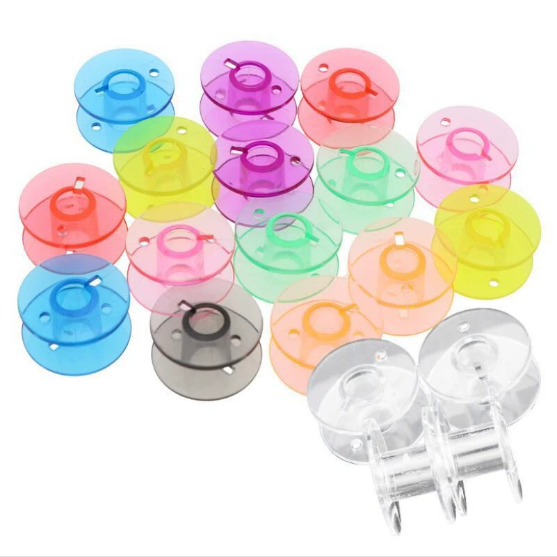 Пластиковый цветной веретен цилиндр замка 2518p универсальный универсальный прозрачный шаттл швейной машины проволоки утолщение