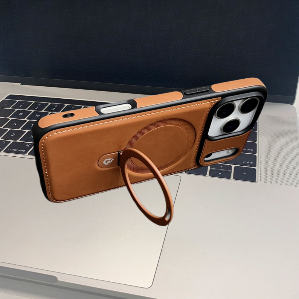 Ốp lưng da cao cấp tích hợp giá đỡ cho iPhone 15, 16, 17 Pro Max — 【Đen Cao Cấp】Dòng 17 - Không Lo Lọt Logo, 【Nâu Thanh Lịch】Dòng 17 - Không Lo Lọt Nhãn, 【Gentleman Blue】Dòng 17 - Không Lo Lọt Nhãn, 【Đỏ】Dòng 17 - Không Lo Lọt Nhãn chi tiết 18