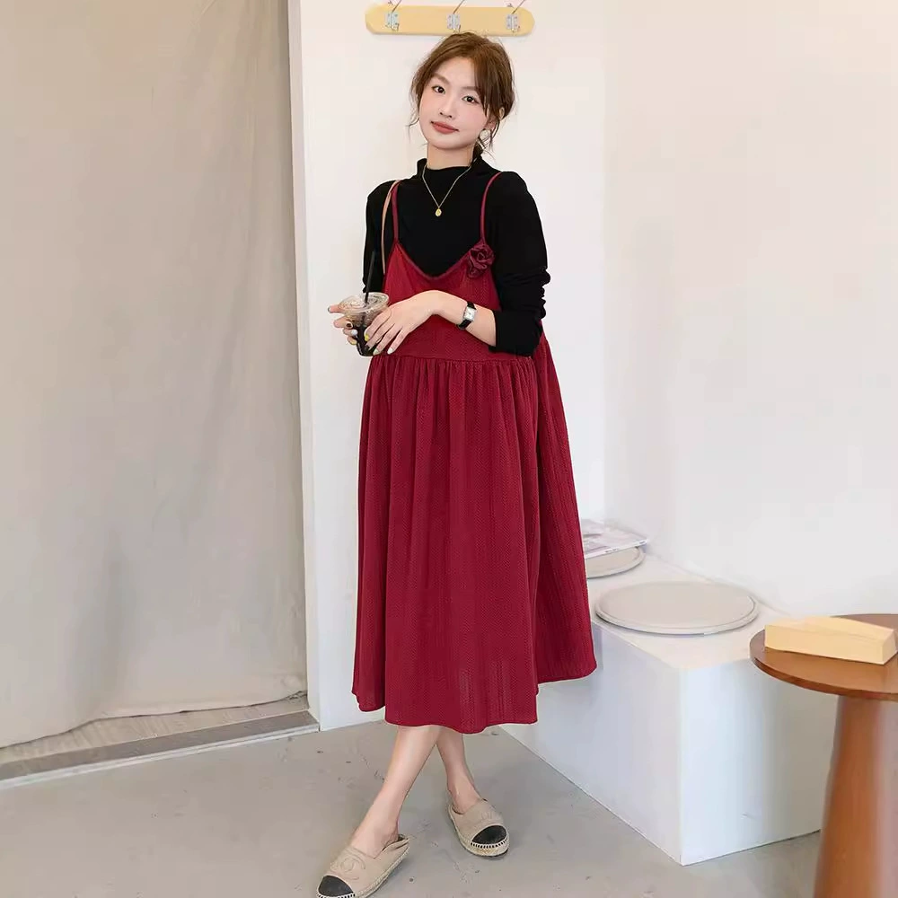 Весенний и Осенний Одежда Для Беременных Мода Платье Платье Для Беременных Женщин Платья