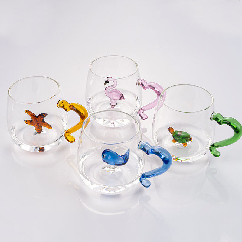 Three dimensional creative cartoon glass