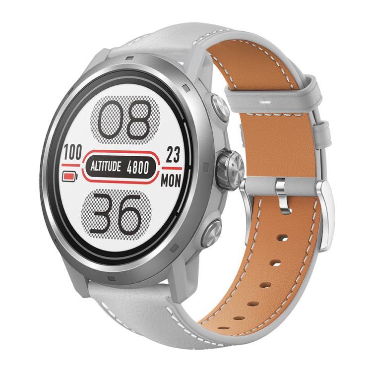 xDfind general de cabeza plana correa de cuero de tiburón negro 20mm para COROS APEX 2 42mm / PACE 2