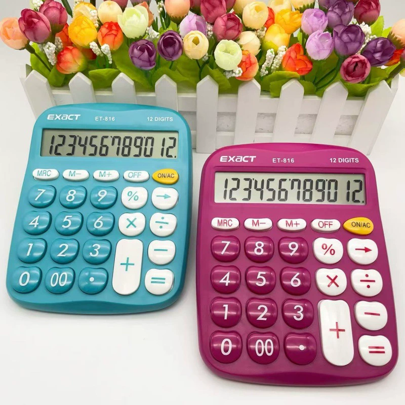 Новый розовый милый стильный модный калькулятор для компьютера, офиса и бизнеса с уникальным дизайном