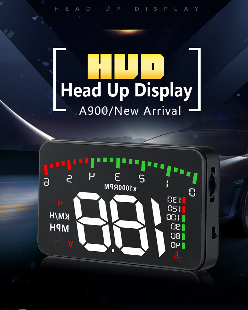 Car Head-Up Display Hd Obd2 Head-Up Display Portable In-Car Hud Projection Digital Instrument Modification