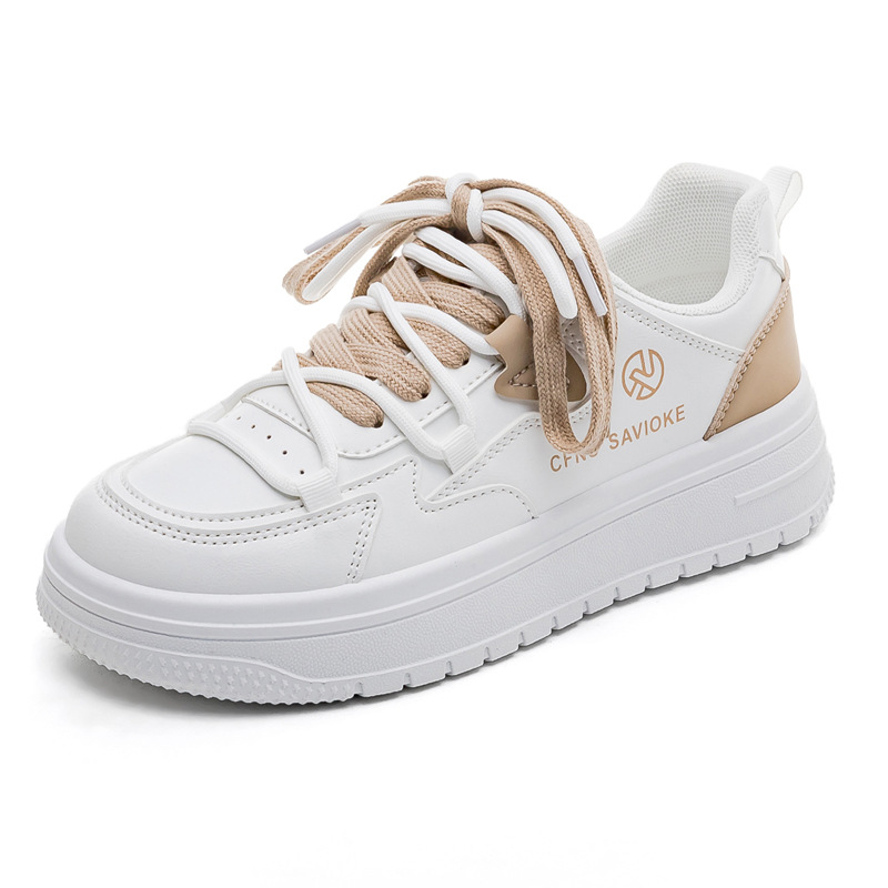 Vielseitige Damen Sneaker In Weiß Mit Dicker Sohle_voghion.com