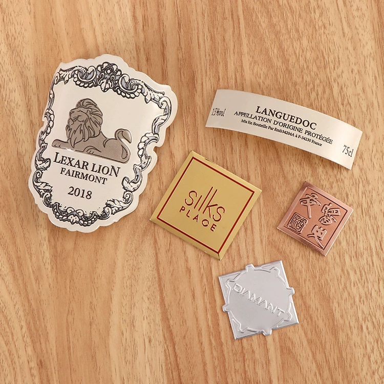 Индивидуальные металлические этикетки для парфюмерии, флаконы для духов из цинкового сплава, алюминиевые этикетки для косметики и вина, винтажные этикетки.