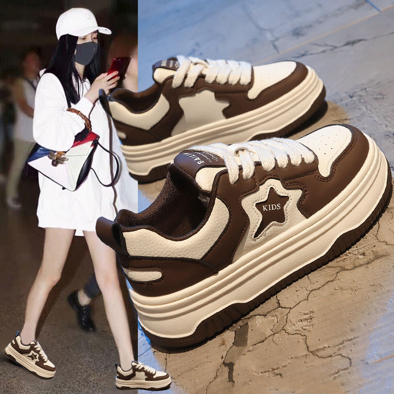 Zapatillas Deportivas Blancas Ligeras y Modernas Meilade para Mujer, Primavera 2025, Nuevas, con Suela Gruesa, Versátiles, Estilo Estudiantil, Casuales