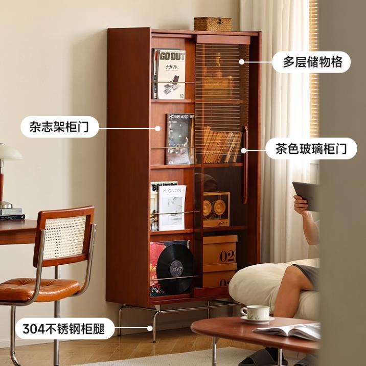 北欧餐边柜实木储物柜中古客厅展示柜酒水柜茶水柜沙发斗柜边柜|undefined