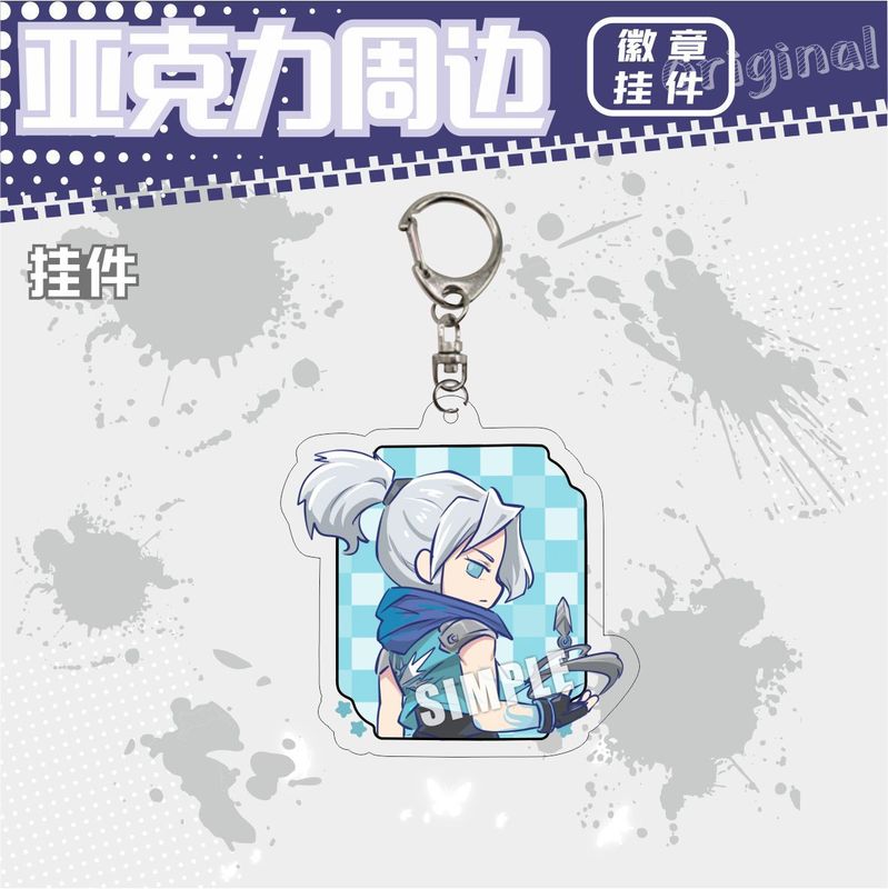 オリジナル畏れ无い契约Valorantアクリルキーホルダー贤者不死鸟レイズブリキバッジストラップ|undefined