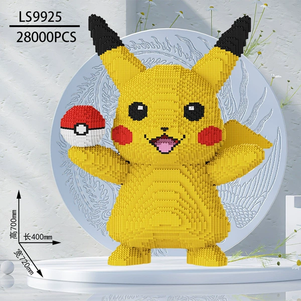 Huge 73cm elves Pikachu+delivery of sapings hammers
