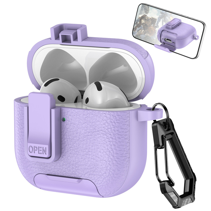 Apple AirPods 2/34/pro2世代に適したスイッチ付きソフトプラスチック保護カバー、クリエイティブな落下防止ヘッドフォンケース|undefined