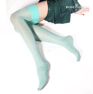 Luoying 12d glitter silk Luokou stockings sexy stockings women's thin knee-high thigh socks 0919