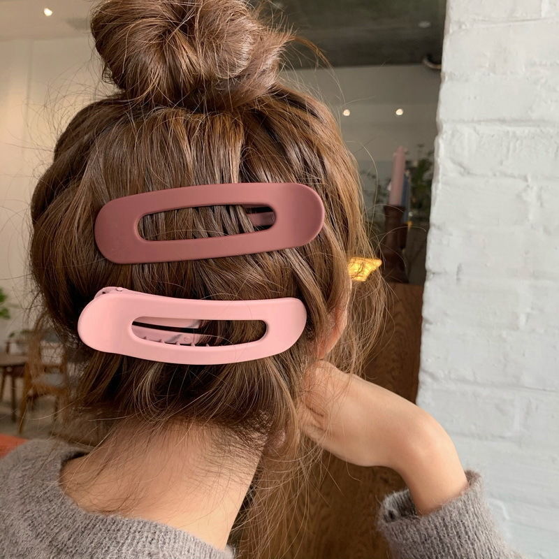 Internet Celebrity Hairpin Large One-character Clip Side Clip Girl's Back Head Hairpin Cute Bangs Hairpin Top Clip Simple Headwear