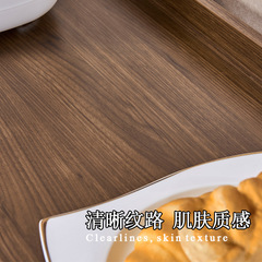 中式餐邊櫃現代簡約儲物櫃邊櫃櫥櫃碗柜子經濟型茶水櫃胡桃木色